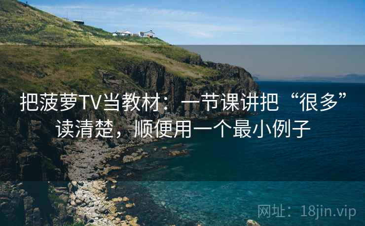 把菠萝TV当教材：一节课讲把“很多”读清楚，顺便用一个最小例子